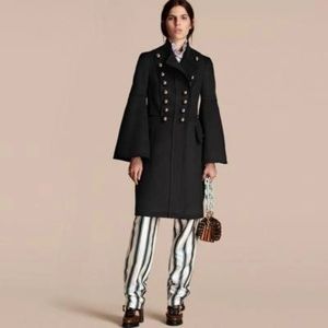 Burberry military style wool coat size 8 in EUC